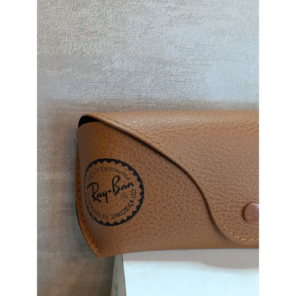 Ray-Ban Brown Hard Sunglasses Eyeglasses Case Luxottica Snap Closure Only